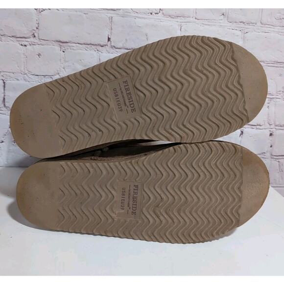 Fireside By Dearfoams Women's Rosebery Shearling Bootie Chestnut Brown Size 8/39 - Picture 11 of 12